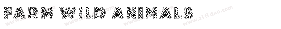 Farm Wild Animals字体转换